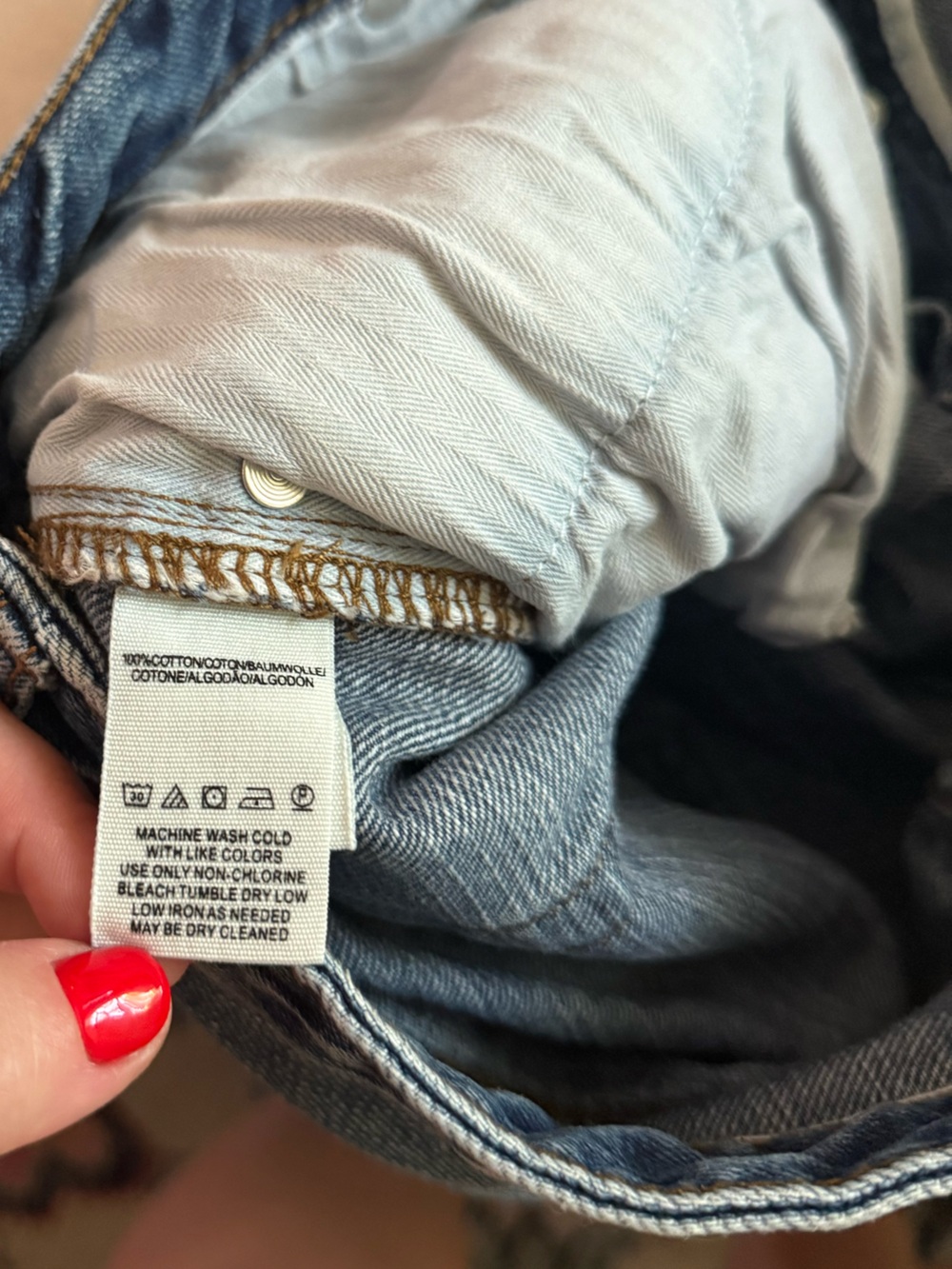 Free People Distressed Medium Blue Denim Shorts - Picture 4 of 7